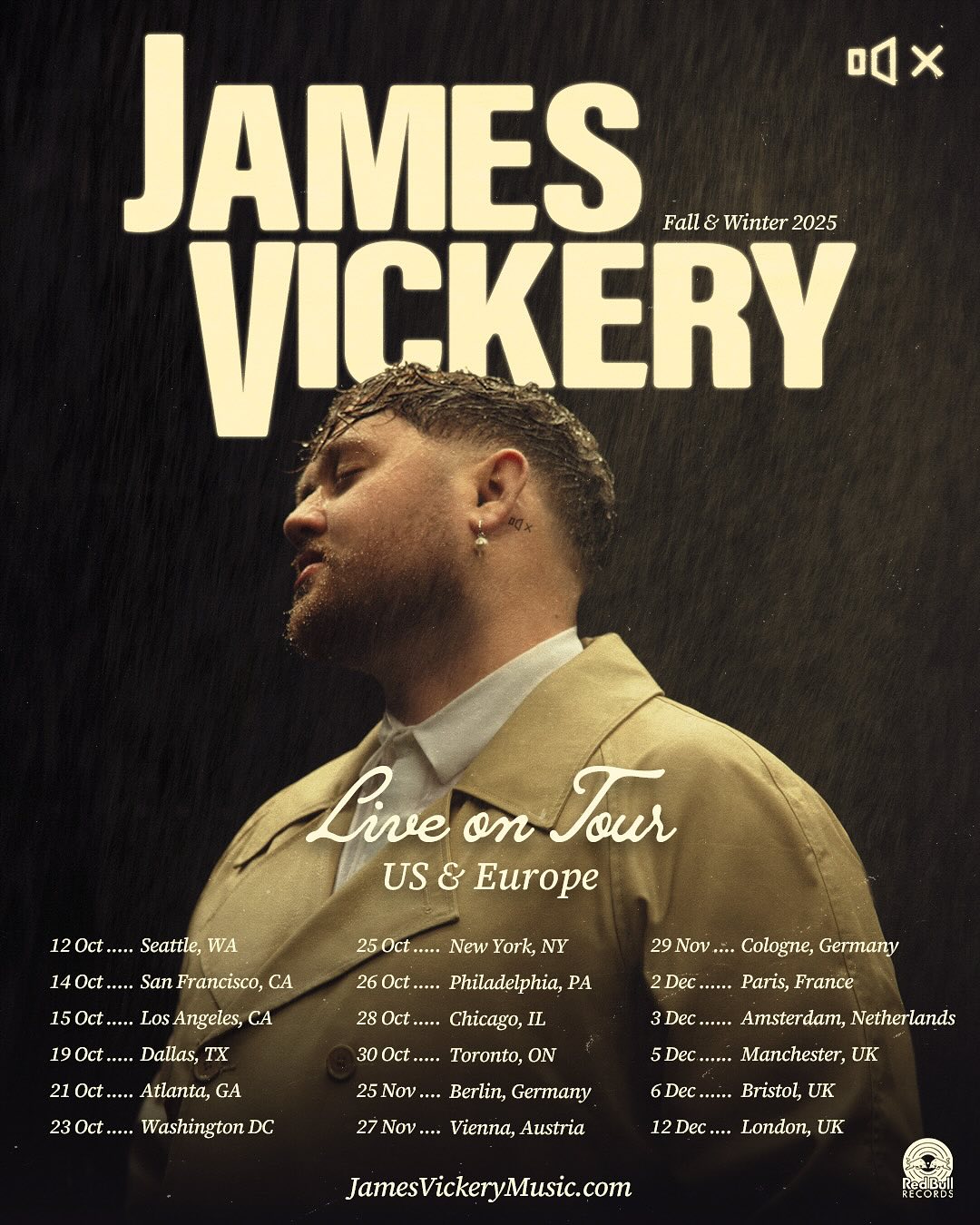 James Vickery Live on Tour Poster